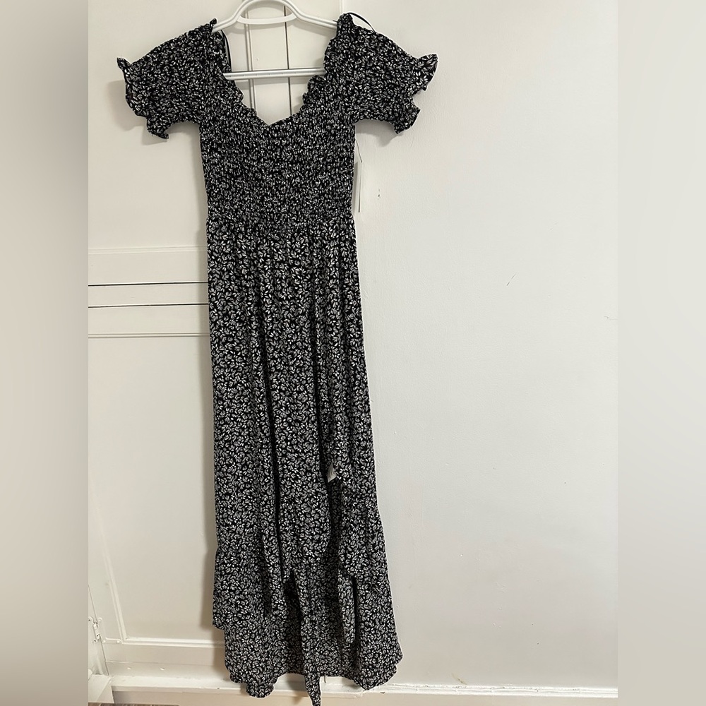 Floral Black Dress